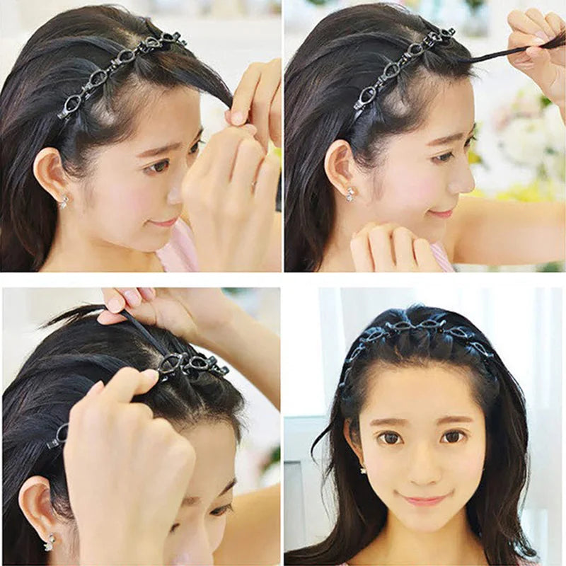 Non-Slip Headband With Clips-2PCS