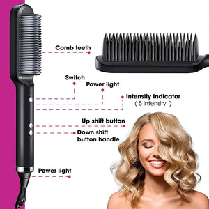 Silky Hair Straightener Brush