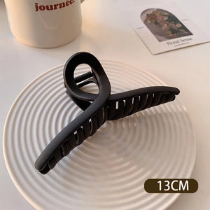 French Elegant Large Black Hair Clip