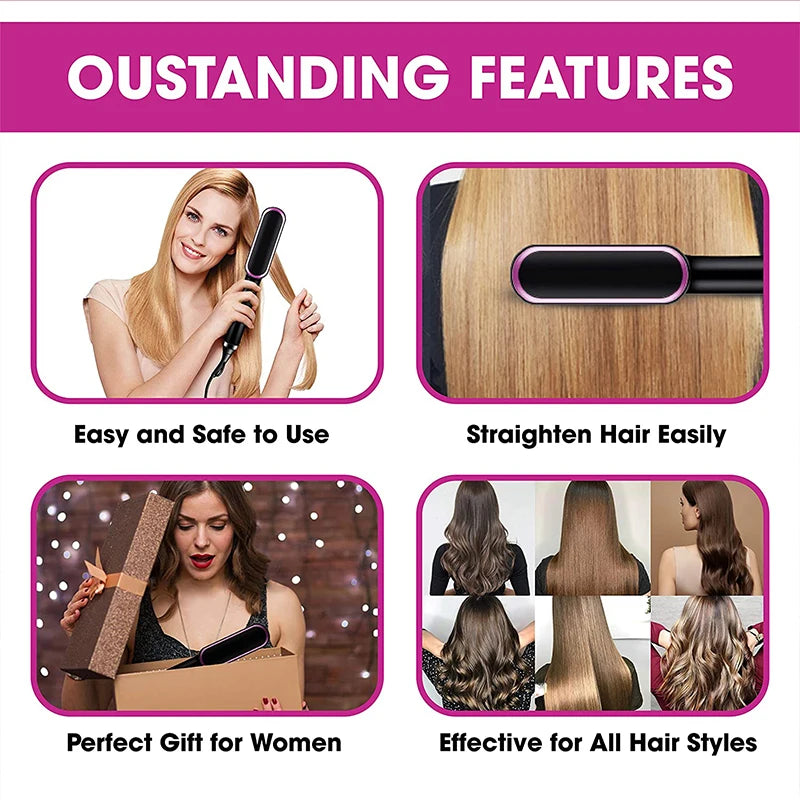 Silky Hair Straightener Brush