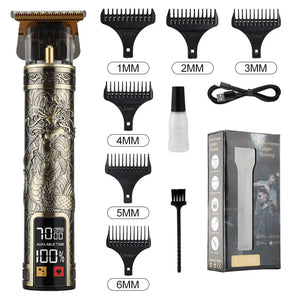 Precision LCD Hair Trimmer with Vintage Design