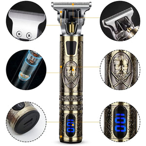 Precision LCD Hair Trimmer with Vintage Design