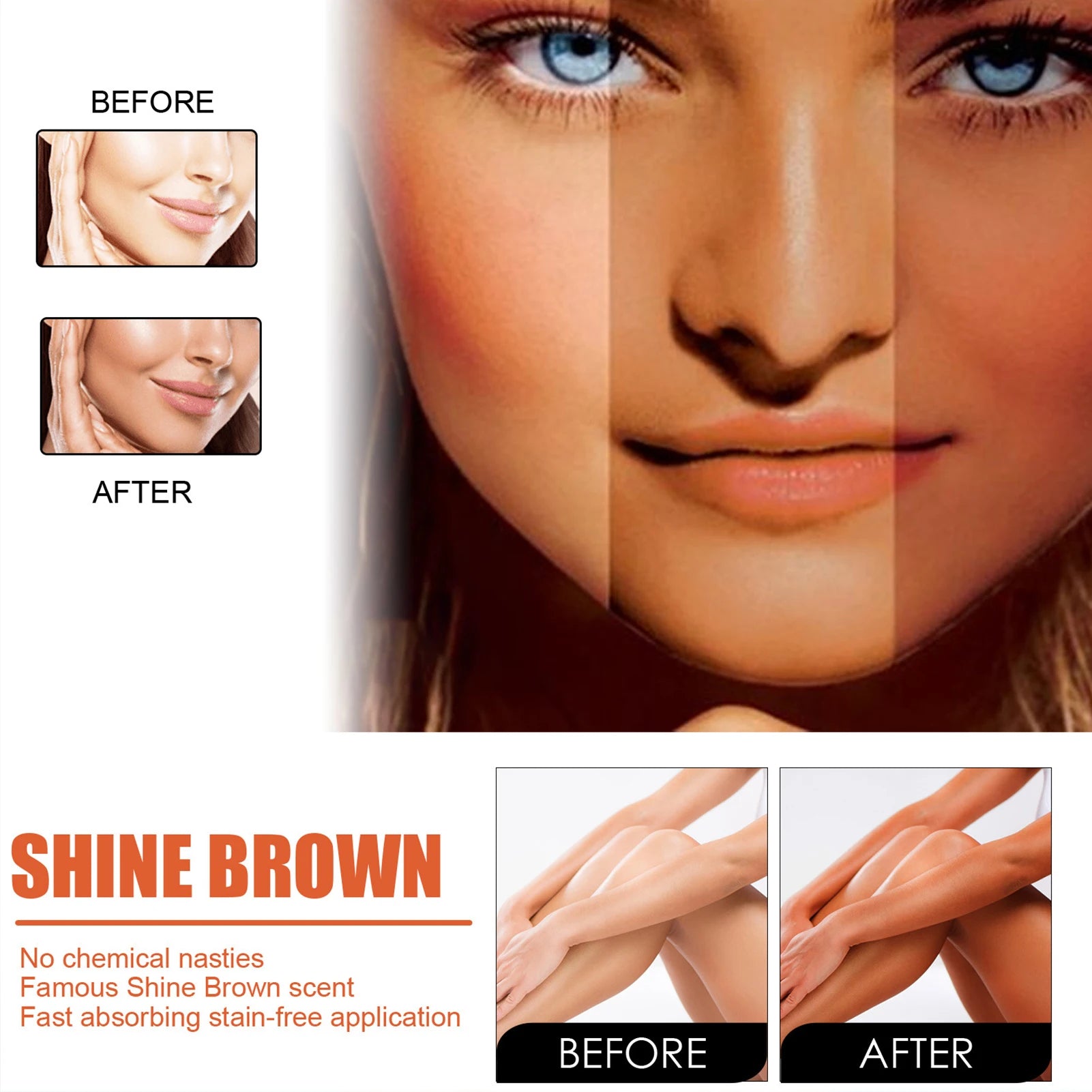 BROWN NATURAL TANNING CREAM