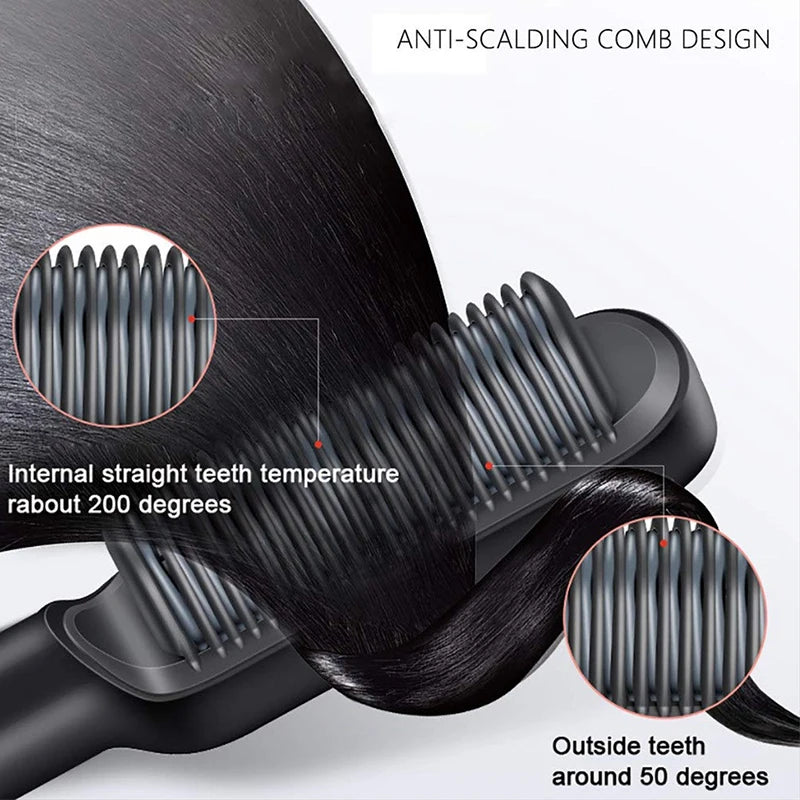 Silky Hair Straightener Brush