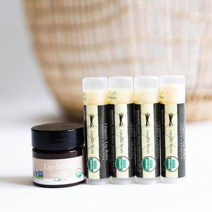 Organic Lip Balm Pack - USA Made Organic Vanilla Lip Balm & Honey Lip Balm, Lip Care Products, Beeswax Lip Balm, Make Best Womens Gifts & Stocking Stuffer Ideas for Teenagers and Girls, Small Gifts