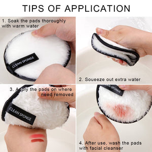 3/4/8Pcs Makeup Remover Cloth Reusable Makeup Pads Washable Cleansing Cotton Face Cleaning Make up Remover Towel Cosmetic Puff