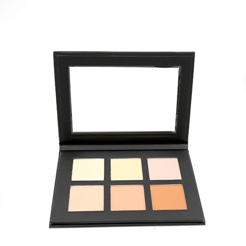 Contour Palette Powder Foundation Face Highlighter 1Pcs 6 Colors Foundations Contour Powder Net 40G P