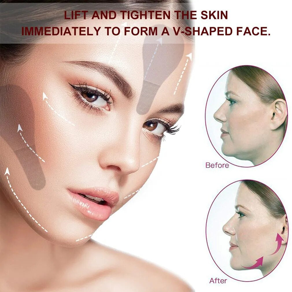 40Pcs Invisible Thin Face Sticker Lift Tighten Skin V-Shape Face Lifting Tape Face Neck Chin Eye anti Wrinkle Facial Slim Strap