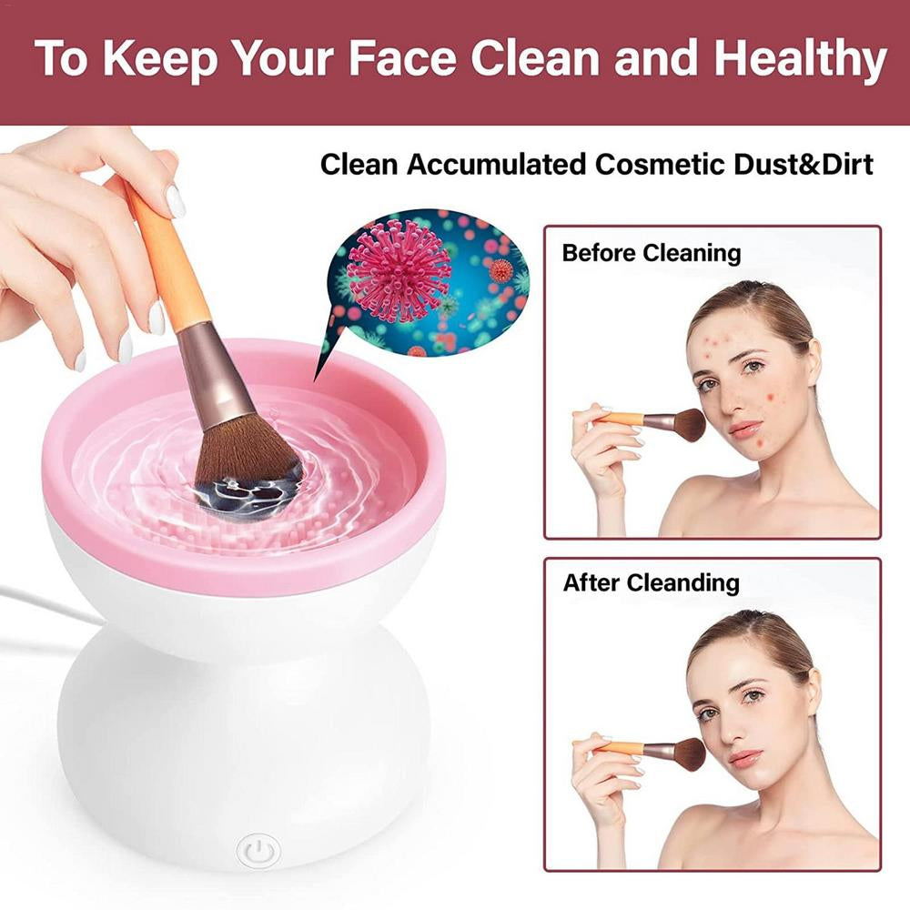 Portable USB Makeup Brush Cleaner Machine Electric Cosmetic Brush Cleaning Washing Tools Automatic Cleaning Makeup Brushes