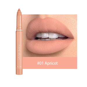 12 Color Matte Lipstick Pen Nude Pink Matte Solid Lip Gloss Waterproof Long Lasting Lipstick Pencil Lip Liner Pen Lip Makeup