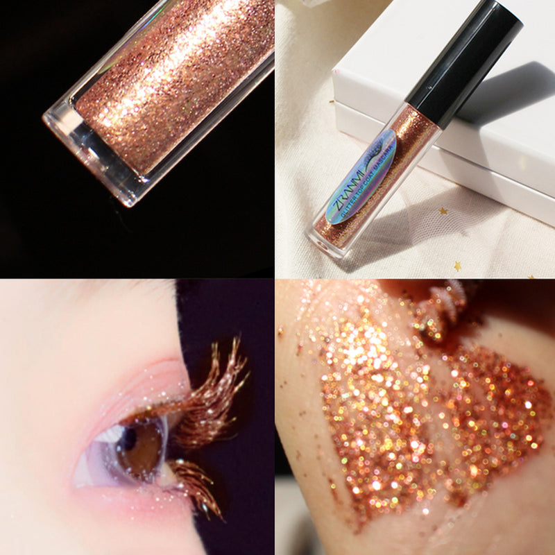 Diamond Glitter Mascara Quick Dry Water Drop Makeup Long Lasting Waterproof Curling Thick Shiny Eyelash Mascara Shimmer Makeup