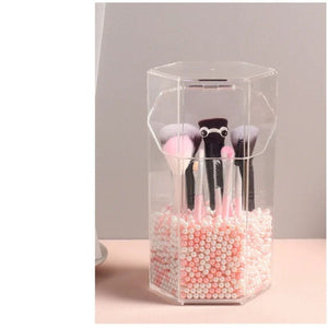 Acrylic Makeup Brush Holder Makeup Organizer Cosmetic Holder Lipstick Pencil Storage Container Transparent Storage Box Holder