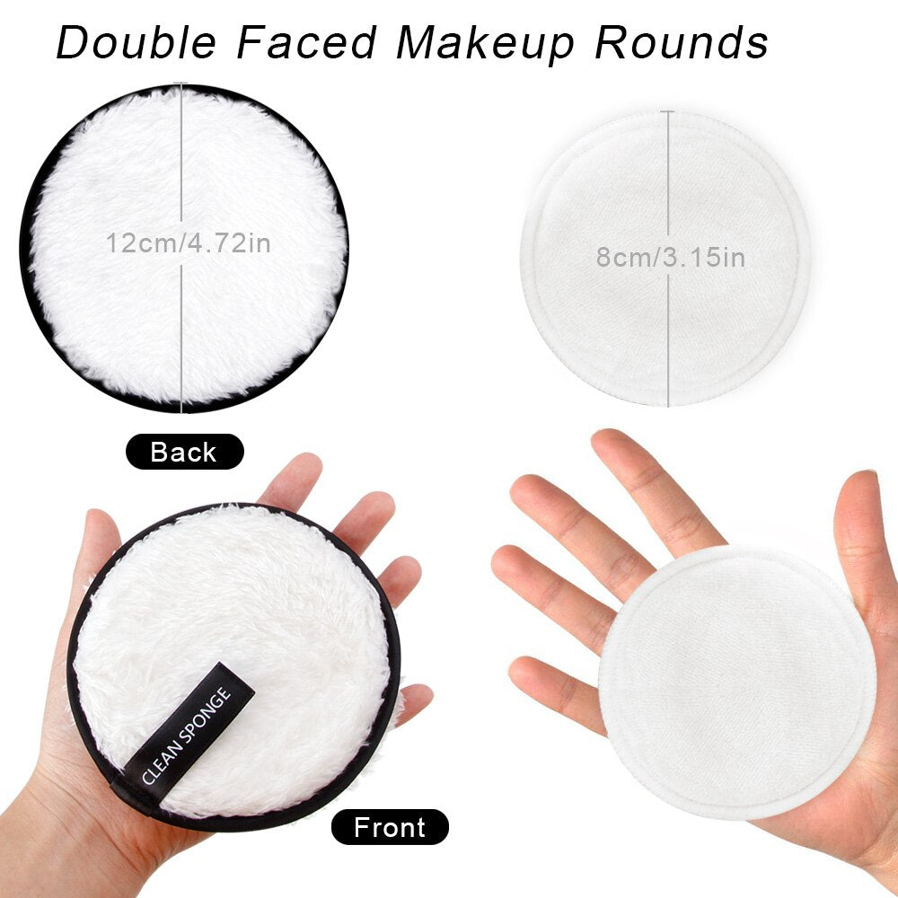 3/4/8Pcs Makeup Remover Cloth Reusable Makeup Pads Washable Cleansing Cotton Face Cleaning Make up Remover Towel Cosmetic Puff