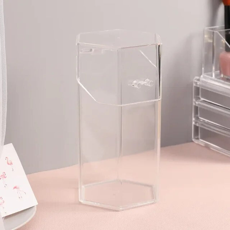 Acrylic Makeup Brush Holder Makeup Organizer Cosmetic Holder Lipstick Pencil Storage Container Transparent Storage Box Holder