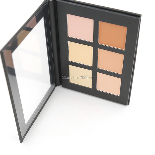 Contour Palette Powder Foundation Face Highlighter 1Pcs 6 Colors Foundations Contour Powder Net 40G P