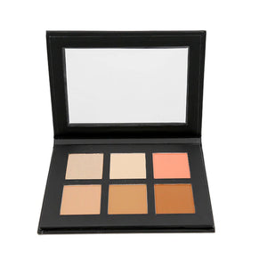 Contour Palette Powder Foundation Face Highlighter 1Pcs 6 Colors Foundations Contour Powder Net 40G P