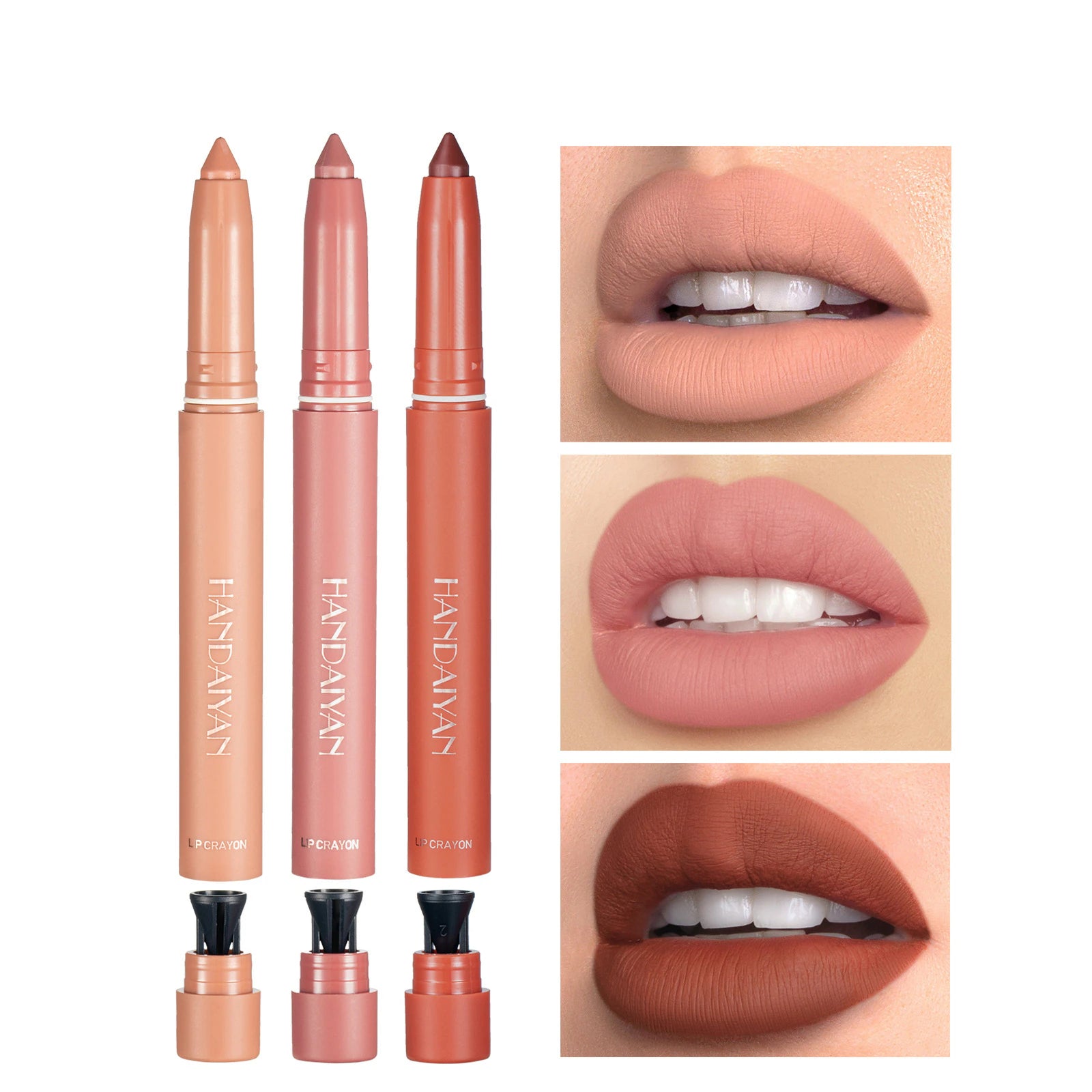 12 Color Matte Lipstick Pen Nude Pink Matte Solid Lip Gloss Waterproof Long Lasting Lipstick Pencil Lip Liner Pen Lip Makeup