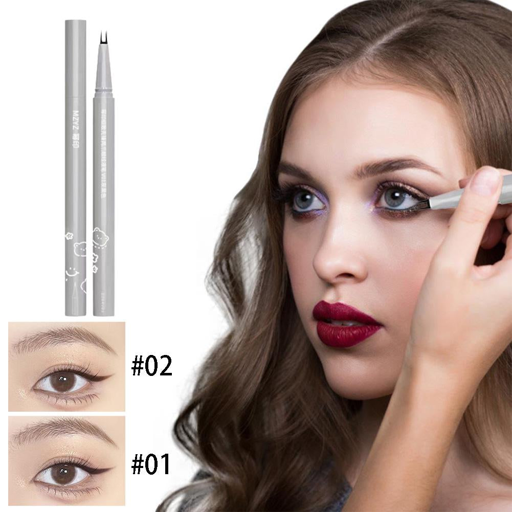 Double Tip Lower Eyelash Pencil Waterproof Liquid Eyeliner Makeup for Women Quick Drying Long Lasting Smooth Eye Liner